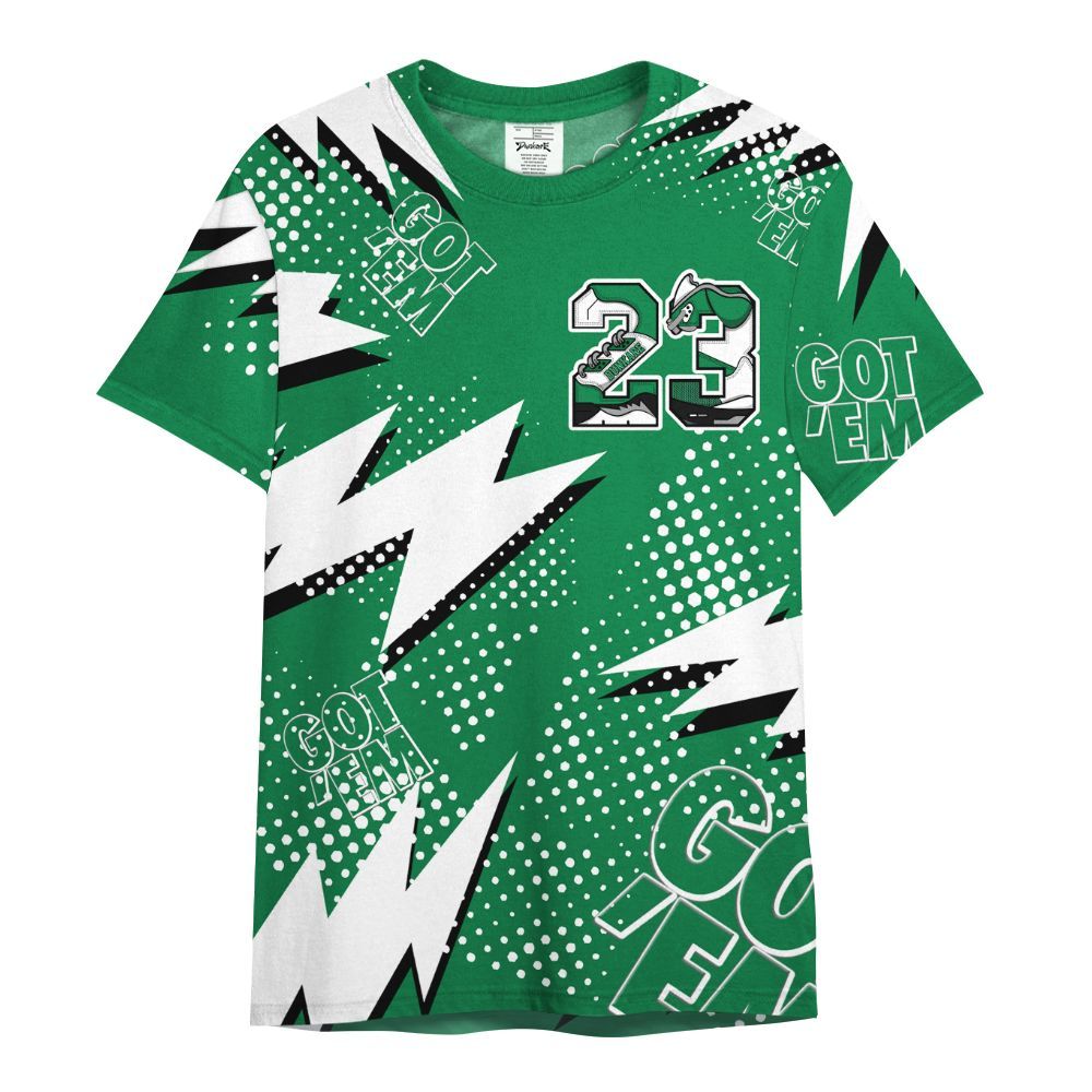 Shirt To Match Pine Green 13s - Custom Name Number 23 5s All Over Print