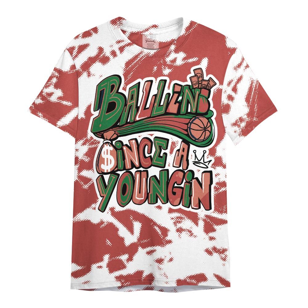 Shirt To Match Dune Red 13s - Ballin' Since A Youngin Abstract Shirt Unisex