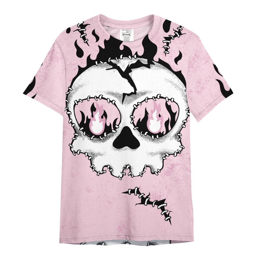 Shirt To Match Orchid 4s - Cracked Skull Stitches All Over Print