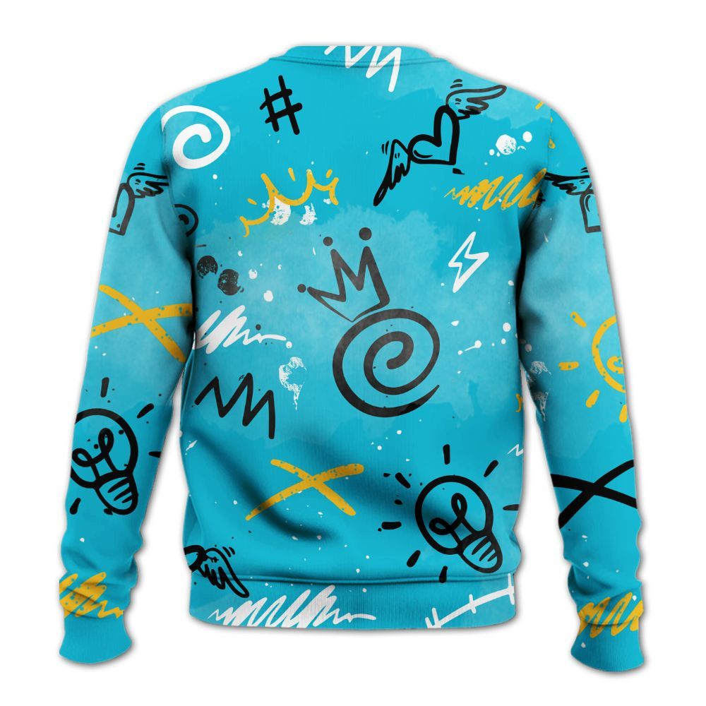 Sweatshirt To Match Retro Aqua 5s - Drip Been Di2ferent All Over Print