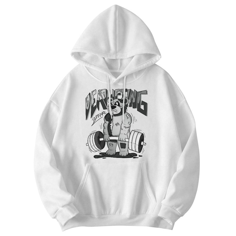 Sweatshirt To Match Metallic Silver 14s - Deadlifting Bear Graphic