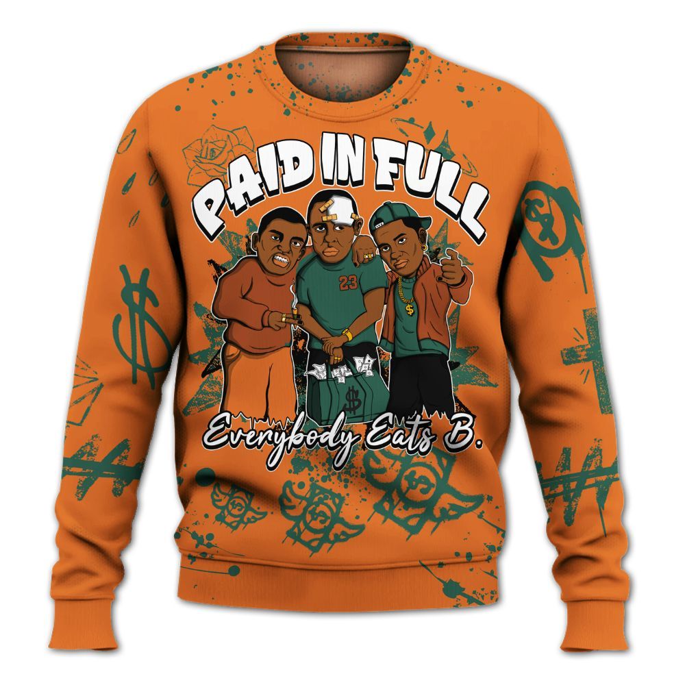 Sweatshirt To Match Dunk Low Ceramic - Everybody Paid In Full Crayon All Over Print