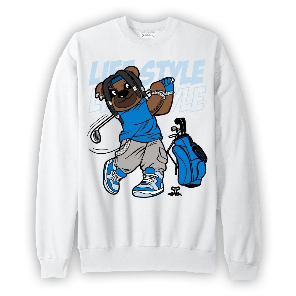 Sweatshirt To match Industrial Blue 4s Sweatshirt - Way Of Living Bear Graphic