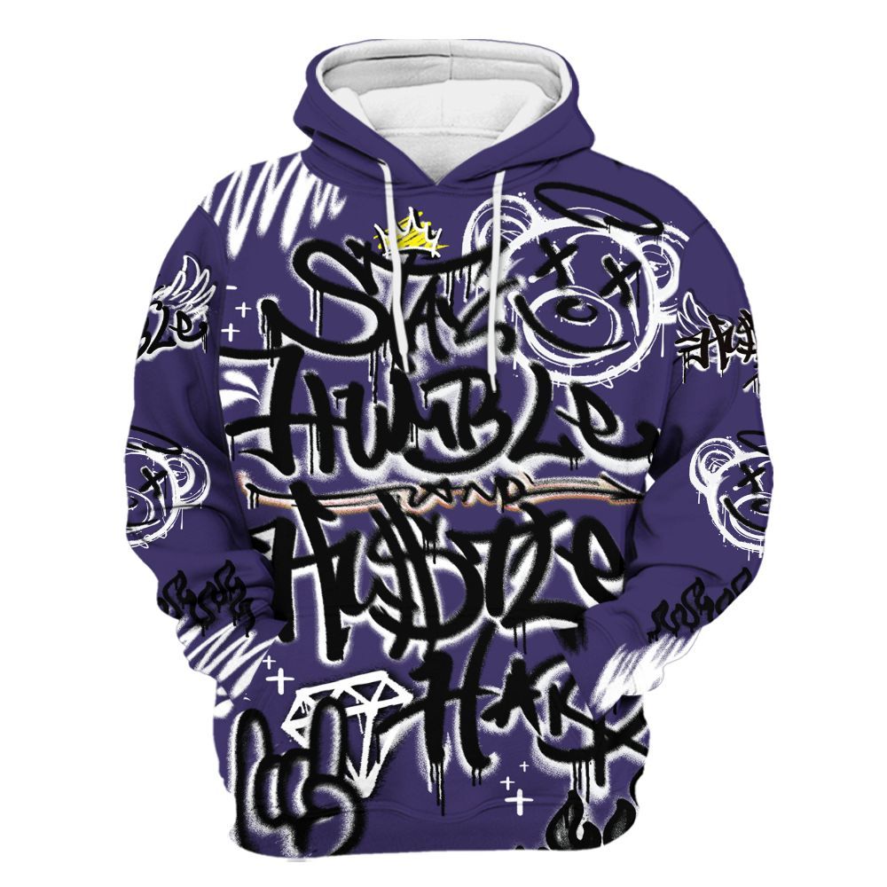 Hoodie To Match Retro Court Purple 13s - Humble Drip Streetwear Graffity All Over Print