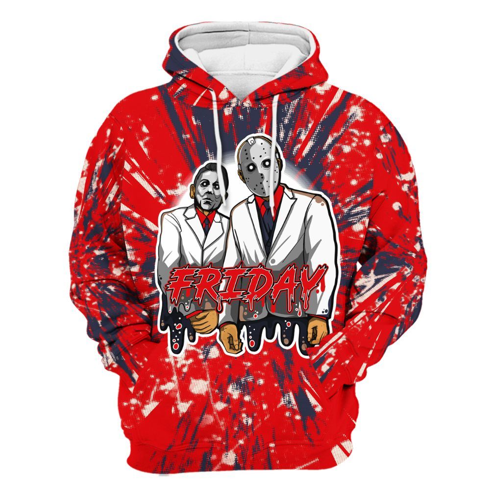 Hoodie To Match Low OG Howard University 1s - Friday Halloween Graphic Luxury All Over Print