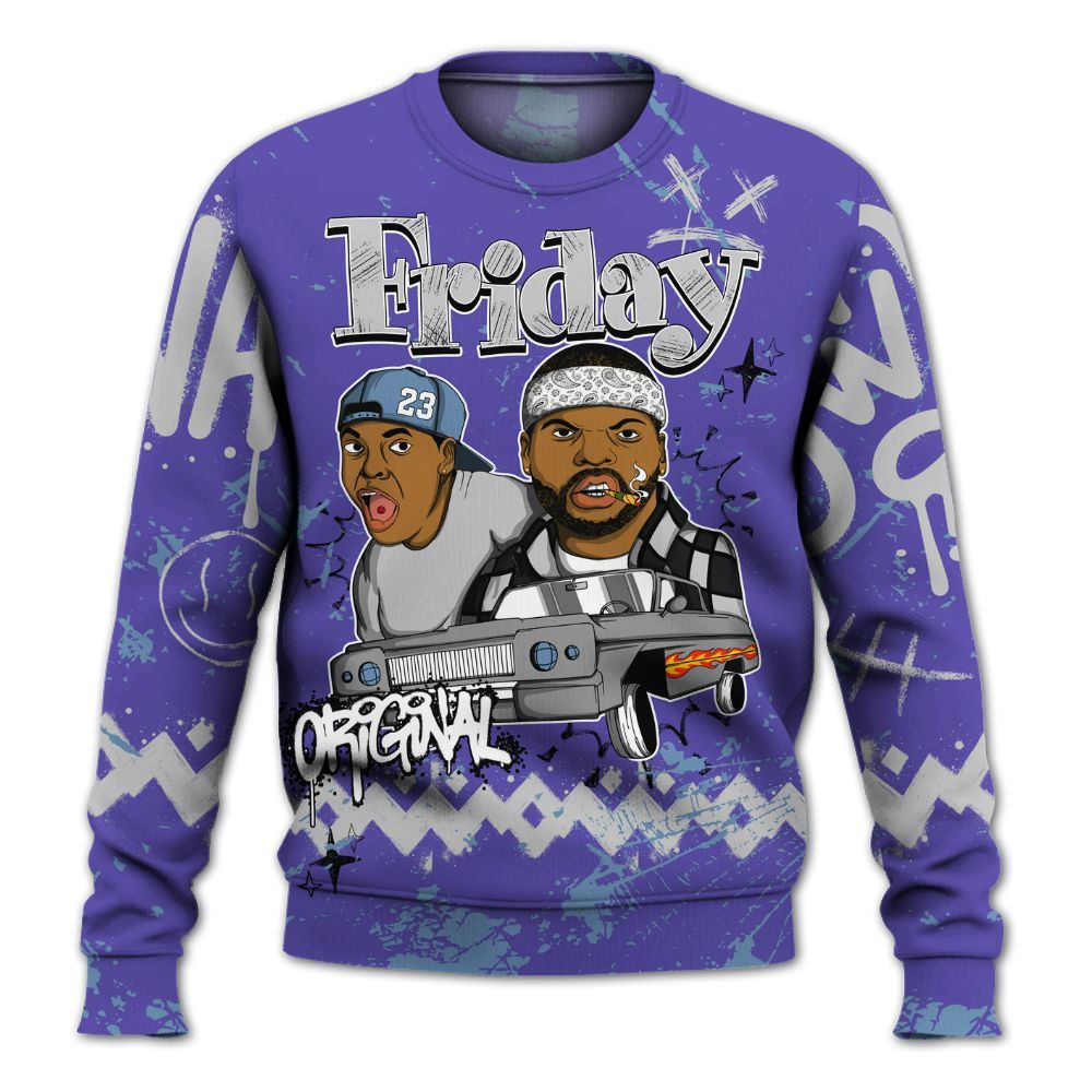 Sweatshirt To Match Retro Concord 5s - Friday Sneaker Crayon All Over Print