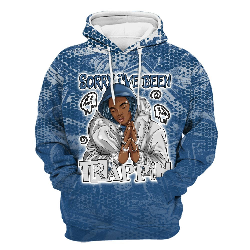Hoodie To Match High OG Midnight Navy 1s - Trappin' Banknote All Over Print