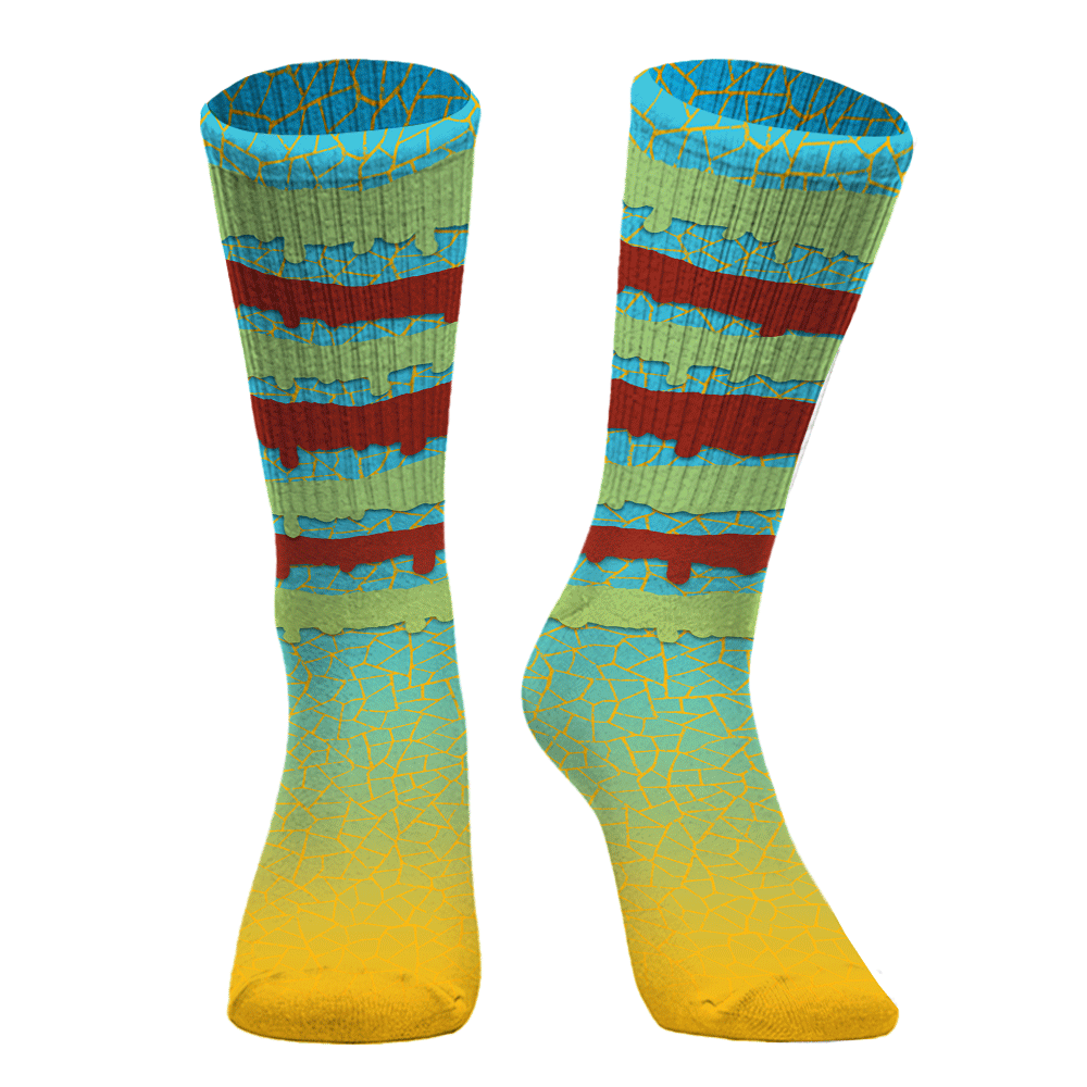 Sock To Match SB Dunk Di'Orr Greenwood - Dripping Stripe Graphic Unisex