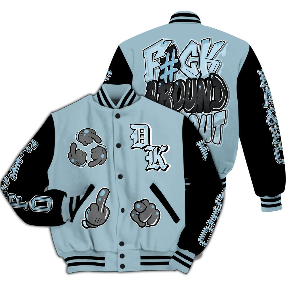 Varsity Jacket To Match Chambray 7s - F Around Find Out Graphic All Over Print