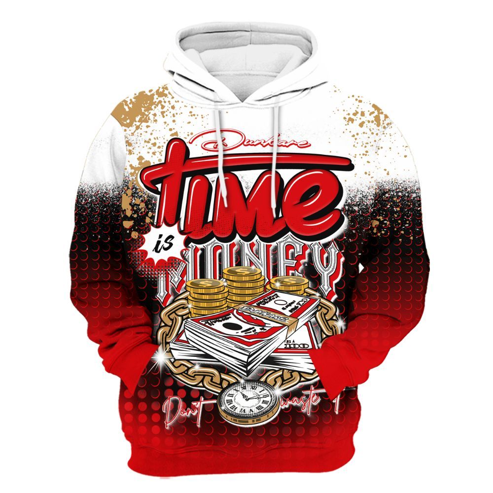 Hoodie To Match Kobe 5 Red Year Of The Mamba - Halftone Time Is Money All Over Print