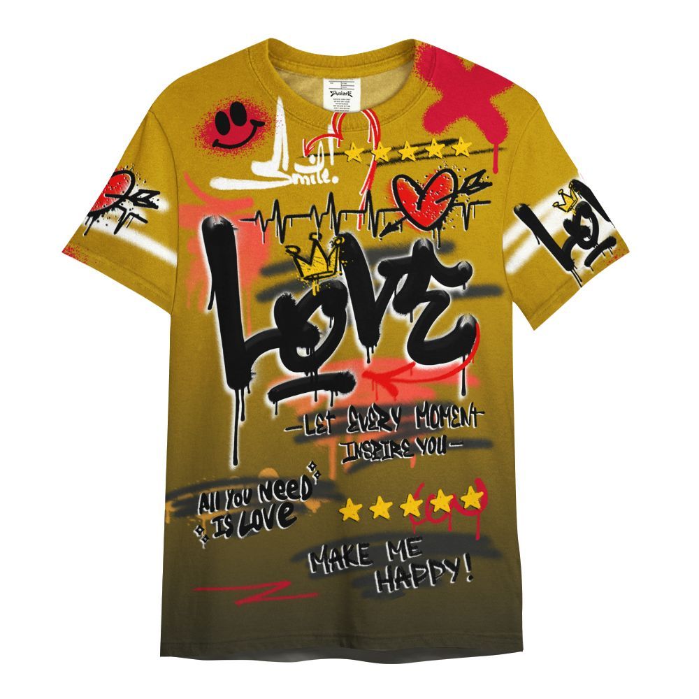 Shirt To Match Ja 3 Raptor - Happy Love Beats Graffiti Streetwear All Over Print