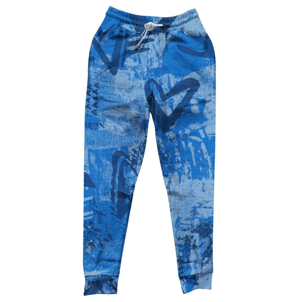 Sweatpant To Match Blueberry 12s - Heart Grunge All Over Print