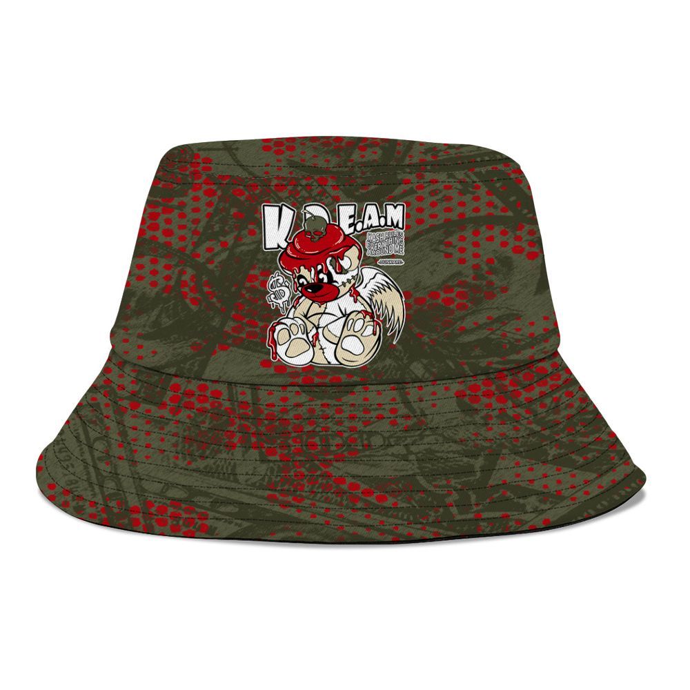 Bucket Hat To Match Low OG Medium Olive 1s - Loot Bear Graphic