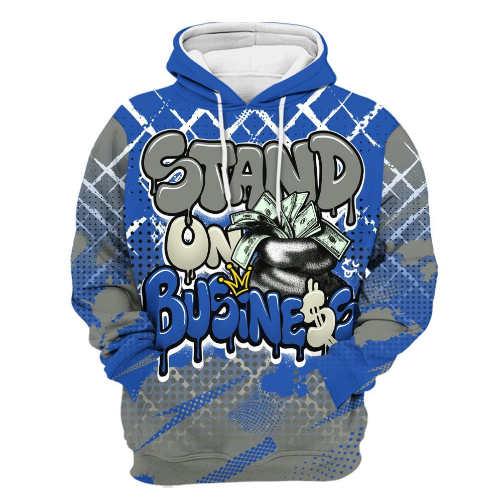 Hoodie To Match Lucky Shorts 3s - Halftone Stand Business Dripping All Over Print