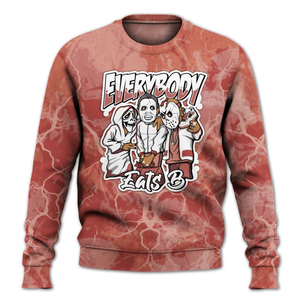 Sweatshirt To Match Dune Red 13s - Everybody Eatin B Graphic Halloween All Over Print