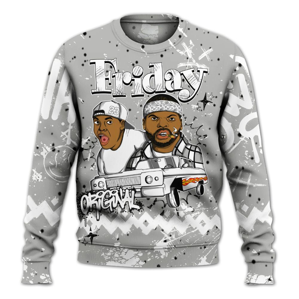 Sweatshirt To Match Retro White Oreo 4s - Friday Sneaker Crayon All Over Print