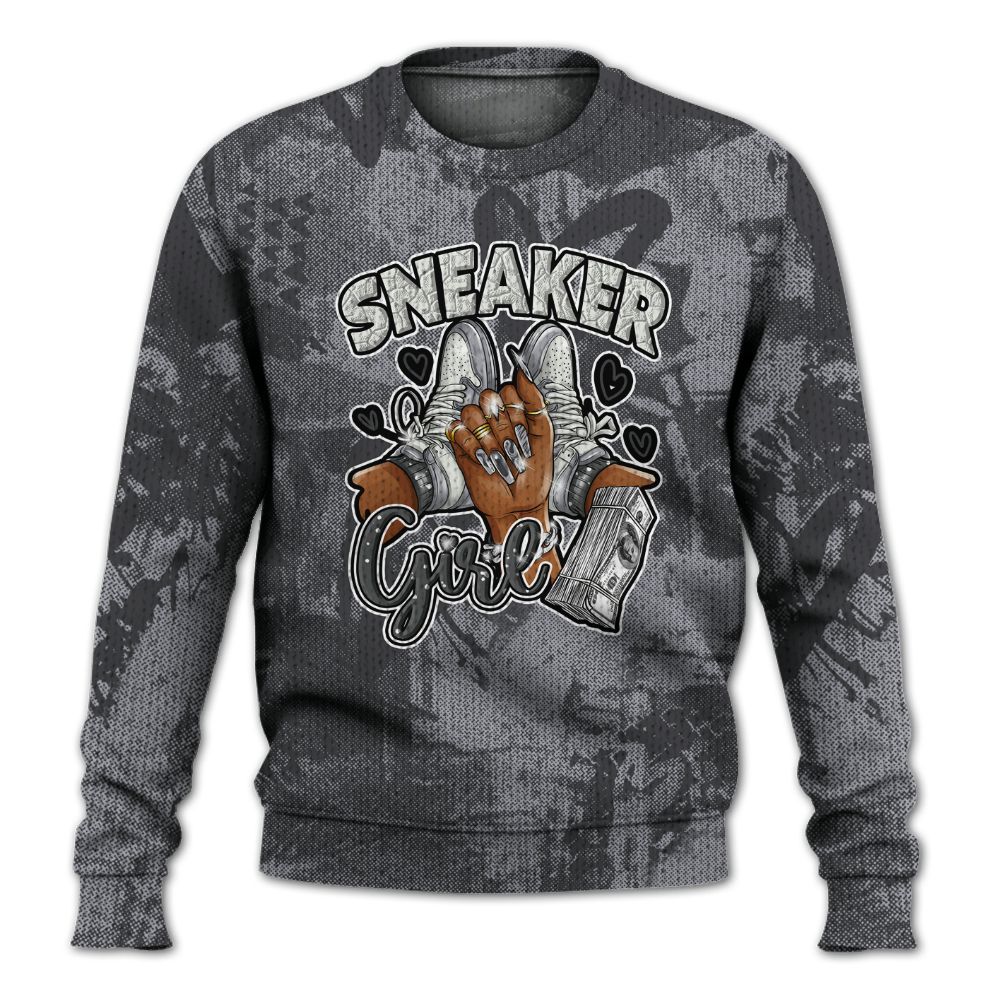 Knitted Sweater To Match Fear 4s - Sneakerz Girlz Heart Grunge
