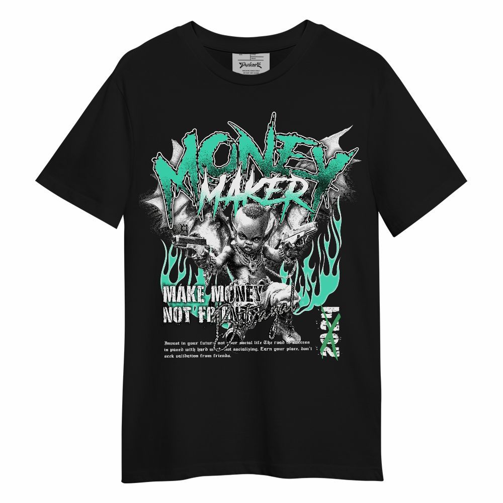 Shirt To Match Black Green Glow 3s - Money Maker Angel Green Glow 3s Unisex Shirt