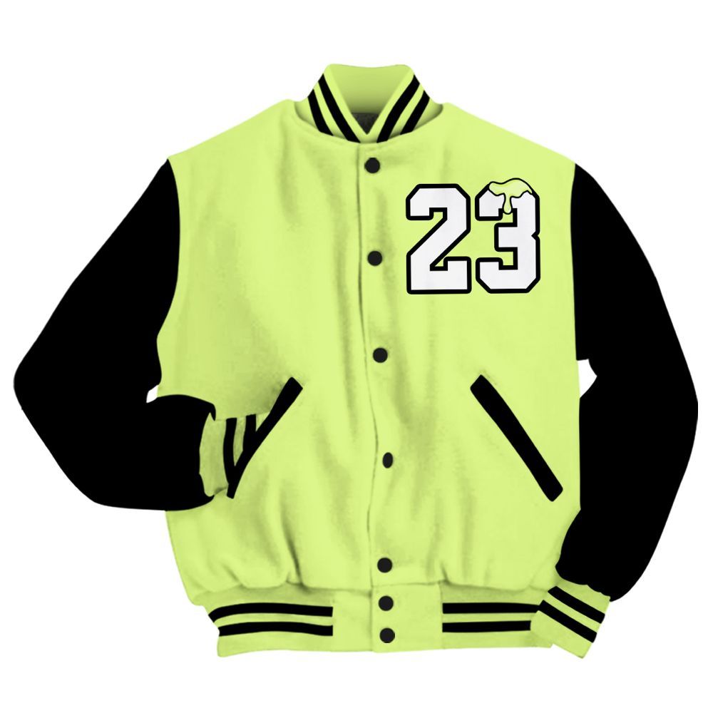 Varsity Jacket To Match Air Max SNDR Volt - Custom Name Number 23 Drip All Over Print