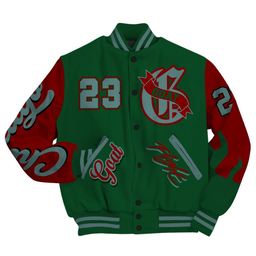 Varsity Jacket To Match Concrete Rose 3s - The G.O.A.T Streetwear All Over Print