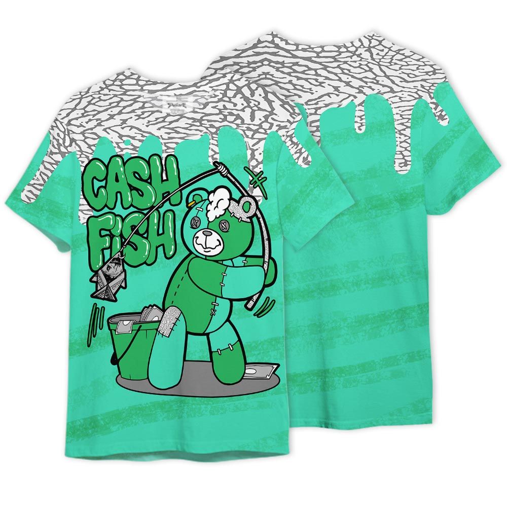 Shirt To Match Black Green Glow 3s - Moneys Fish Hugz Graphics Shirt Unisex
