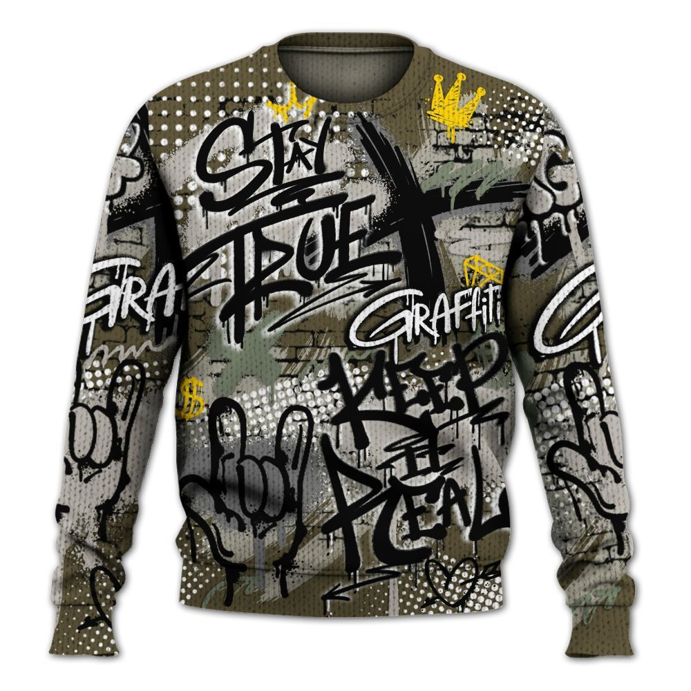 Knitted Sweater To Match Dunk Low Year Of The Snake - True It Real Graffiti Streetwear