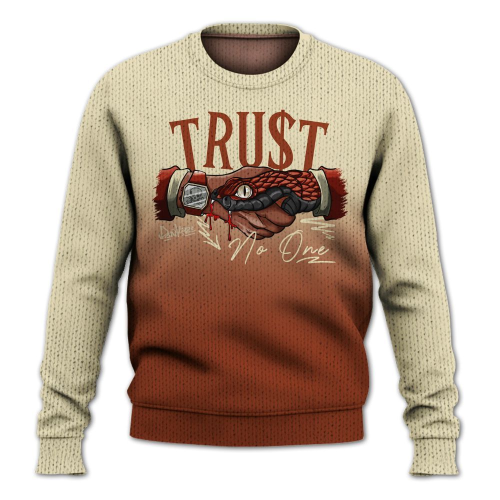 Knitted Sweater To Match Retro Eastside Golf 12s - Snake Trust No One Drip