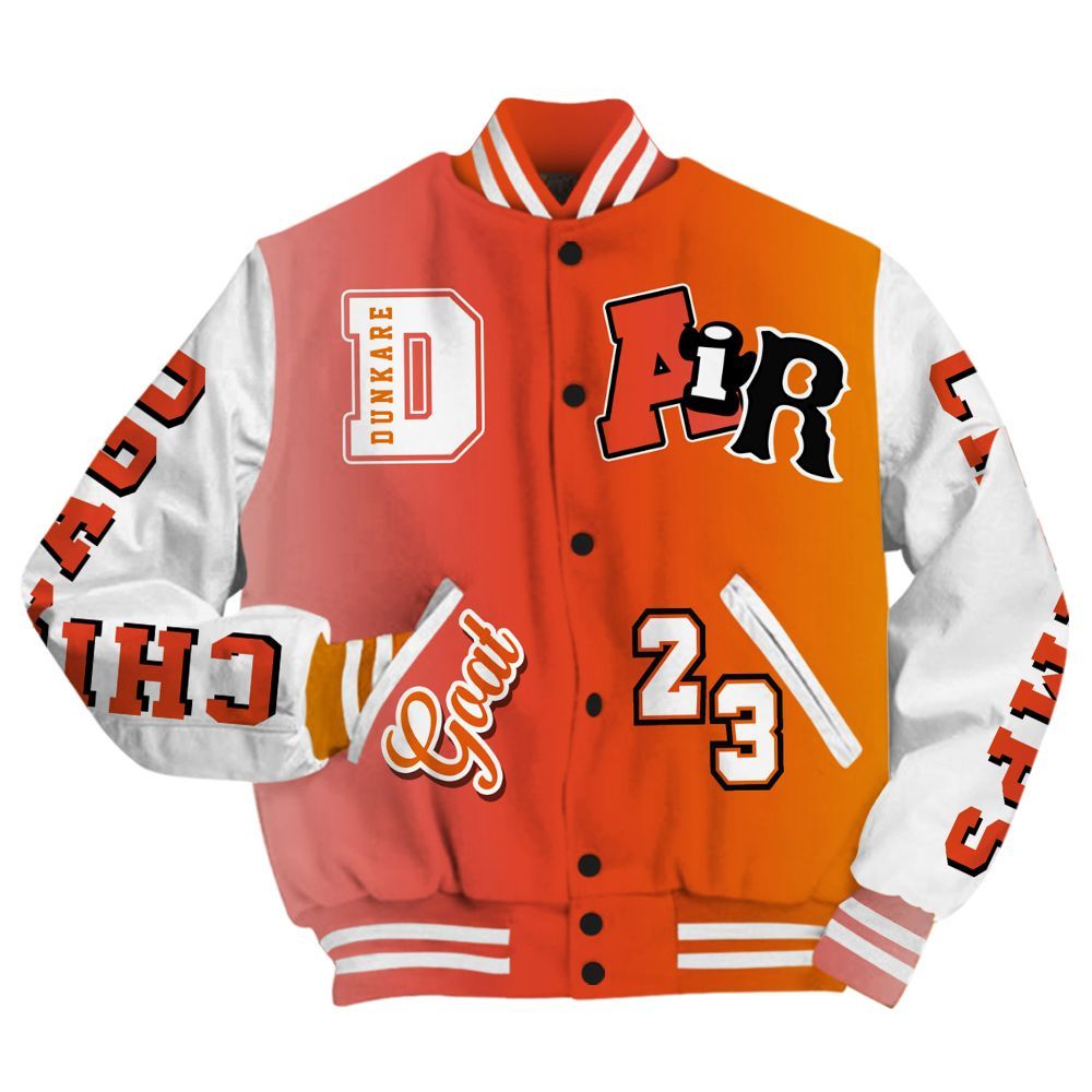Varsity Jacket To Match Dunk High Candy Corn - AIR Number 23 GOAT All Over Print