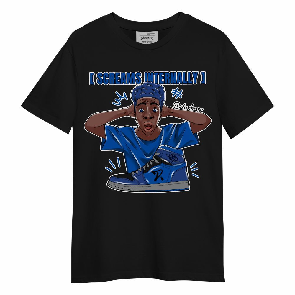 Shirt To Match Racer Blue 5s - Scream Internally Unisex Shirt