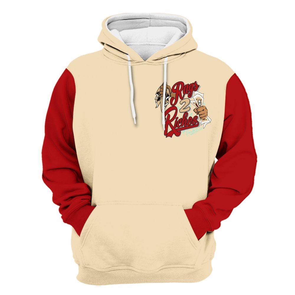 Hoodie To Match Dunk Low Strawberry Waffle Varsity Jacket, Custom Name Rag 2 Riches All Over Print