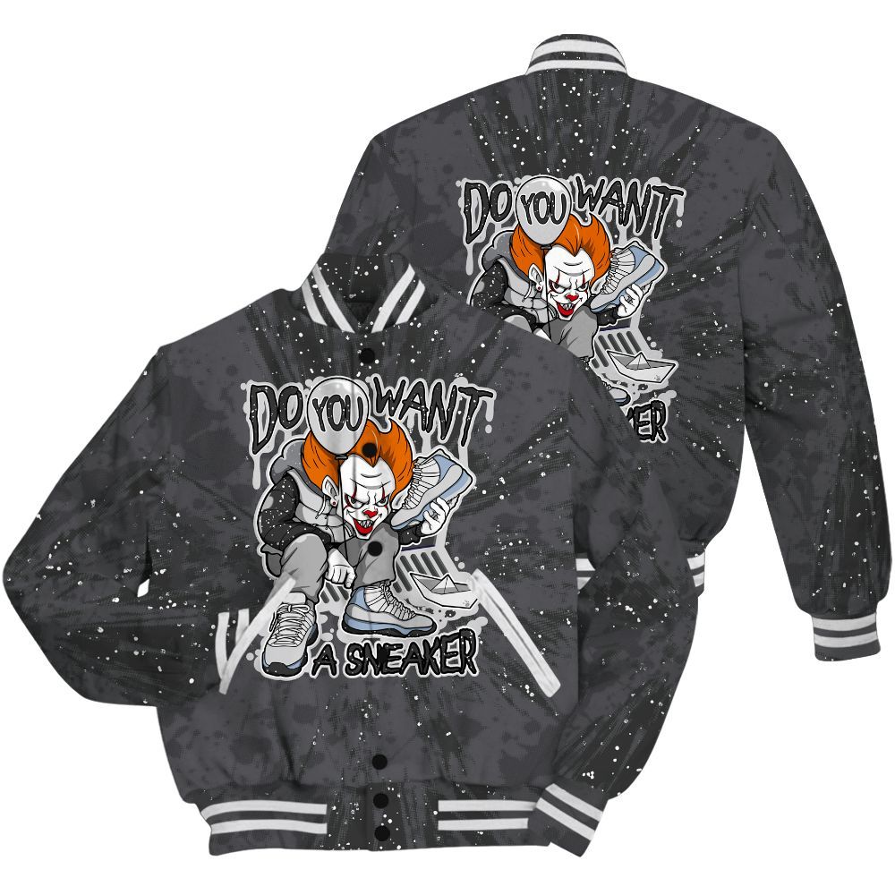 Varsity Jacket To Match Reverse Oreo 6s Shirt - Clown Scary Sneakers Graphic Halloween All Over Print