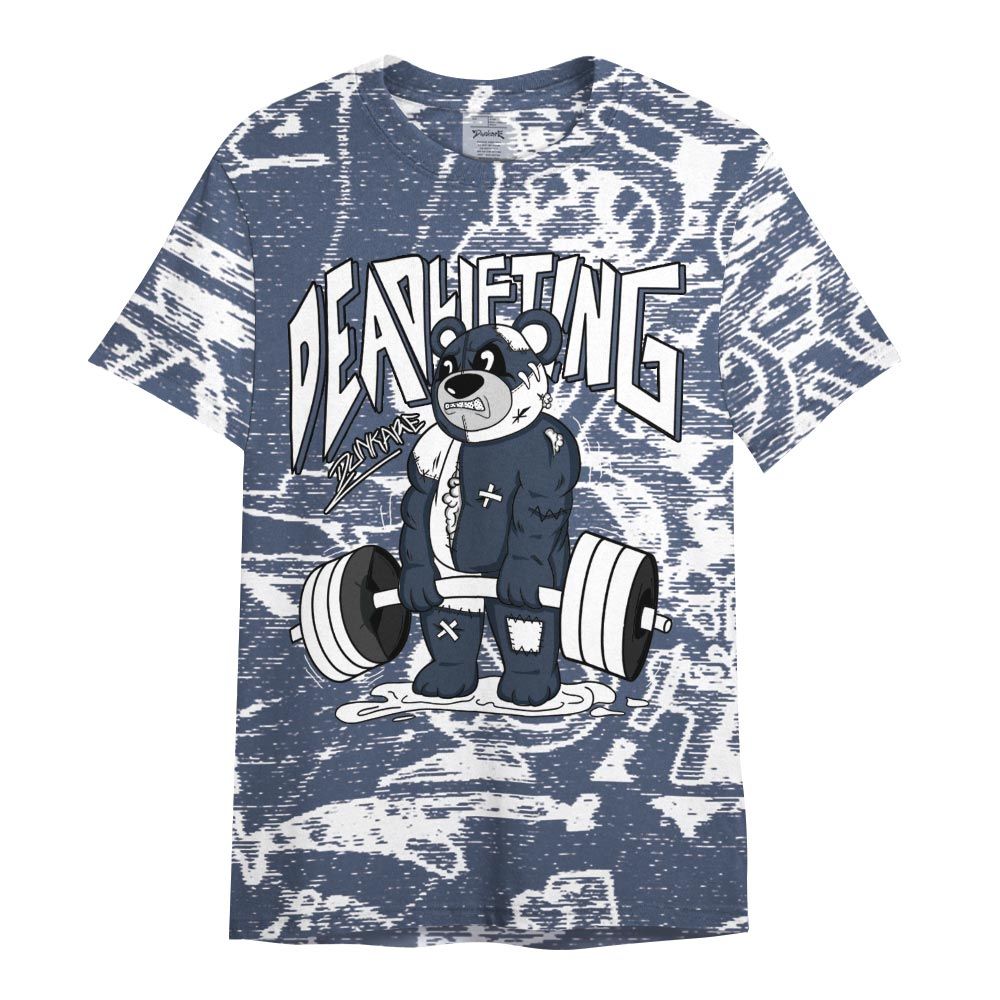 Shirt To Match Low Diffused Blue 11s - Deadlifting Bear Avant-garde Shirt Unisex