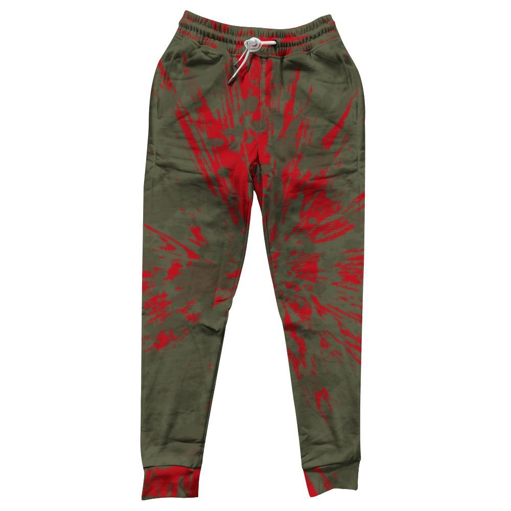 Sweatpant To Match Travis Scott Low OG Medium Olive 1s - Luxury All Over Print