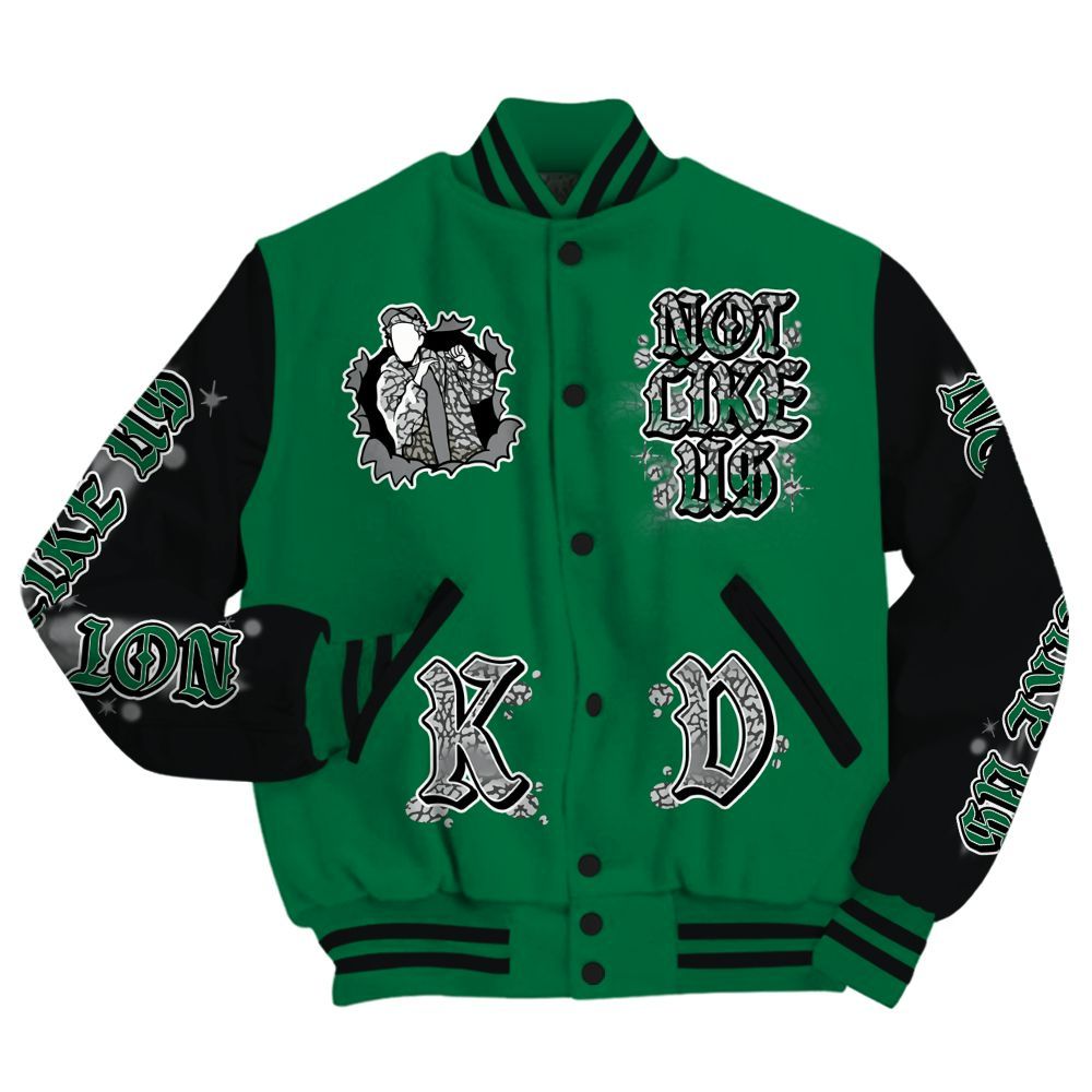 Varsity Jacket To Match Pine Green 3s - None Like Us Graphic All Over Print