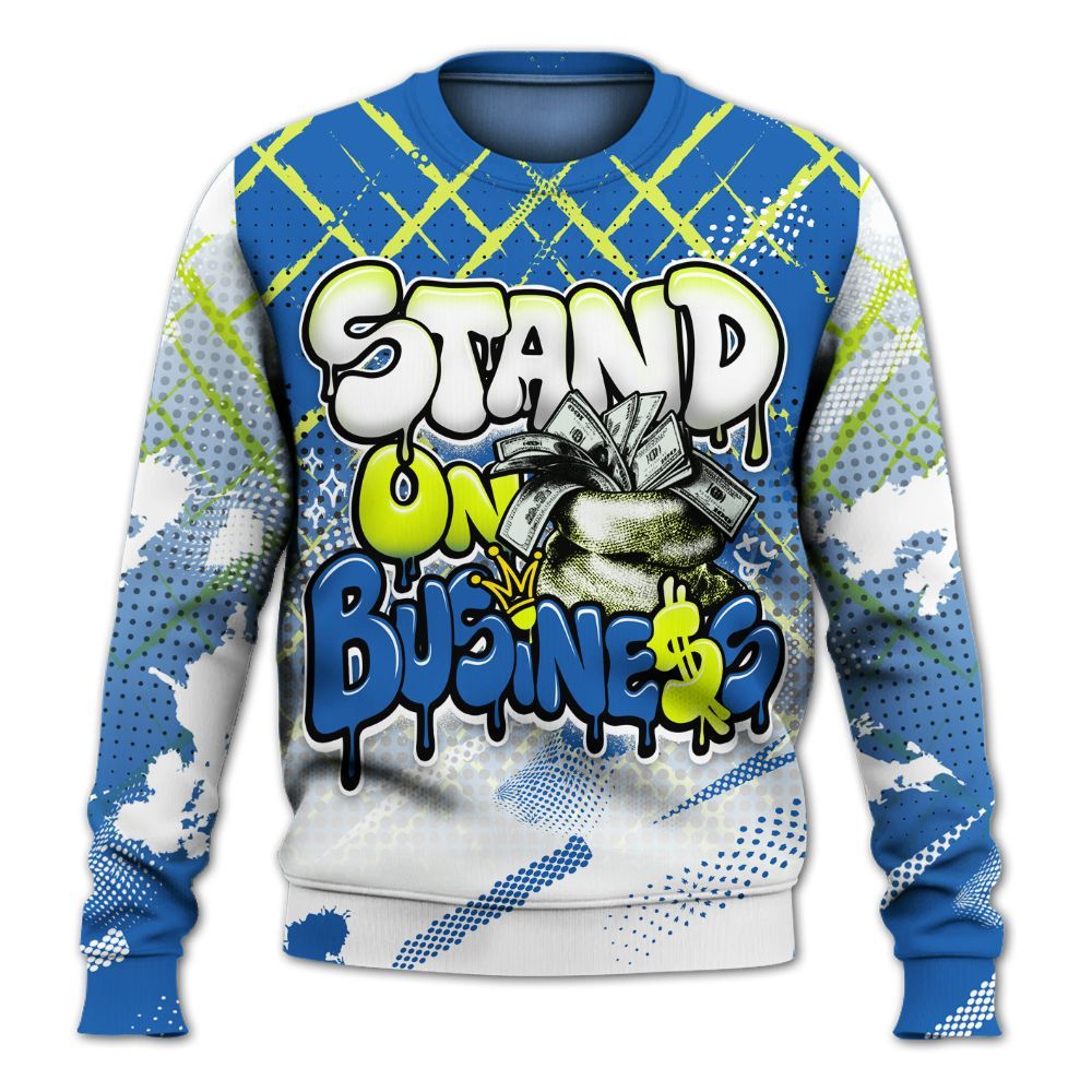 Sweatshirt To Match Griffey Max 1 Varsity Royal - Halftone Stand Business Dripping All Over Print