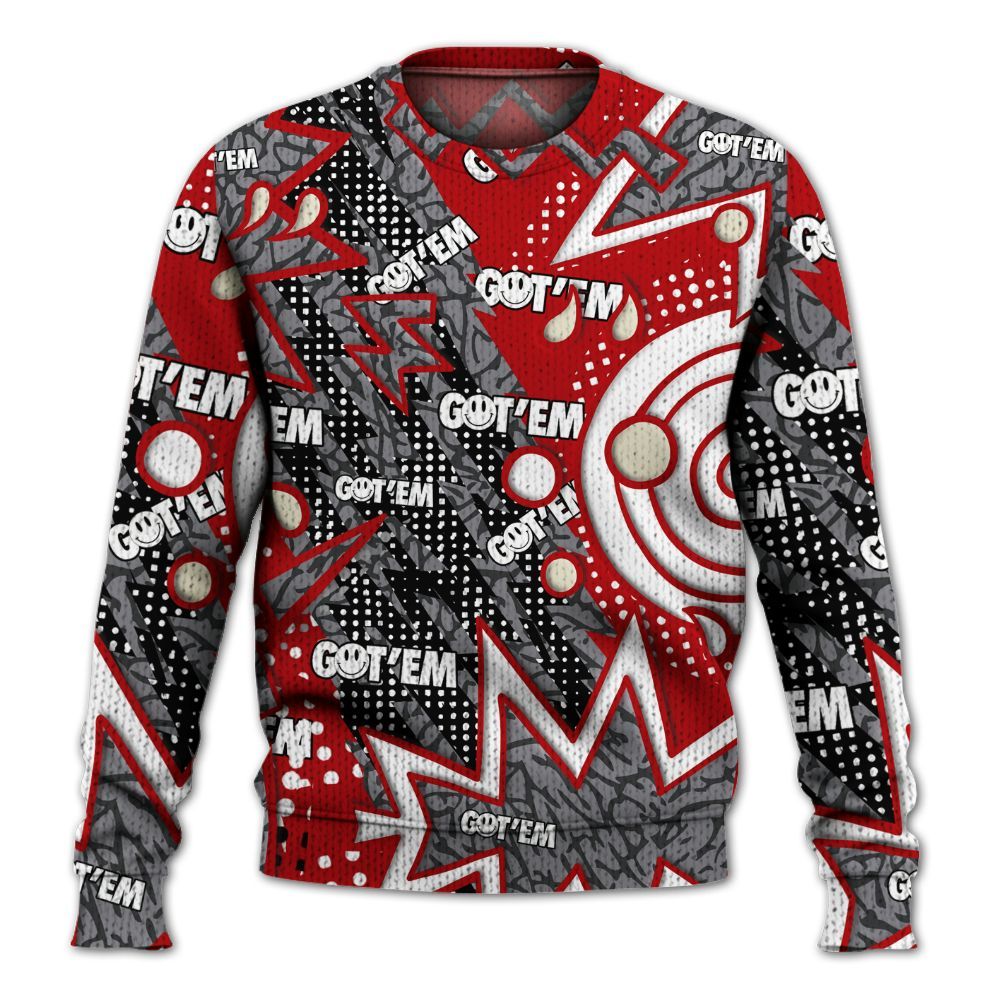 Knitted Sweater To Match Cement Grey 3s, Retro Vintage 90s