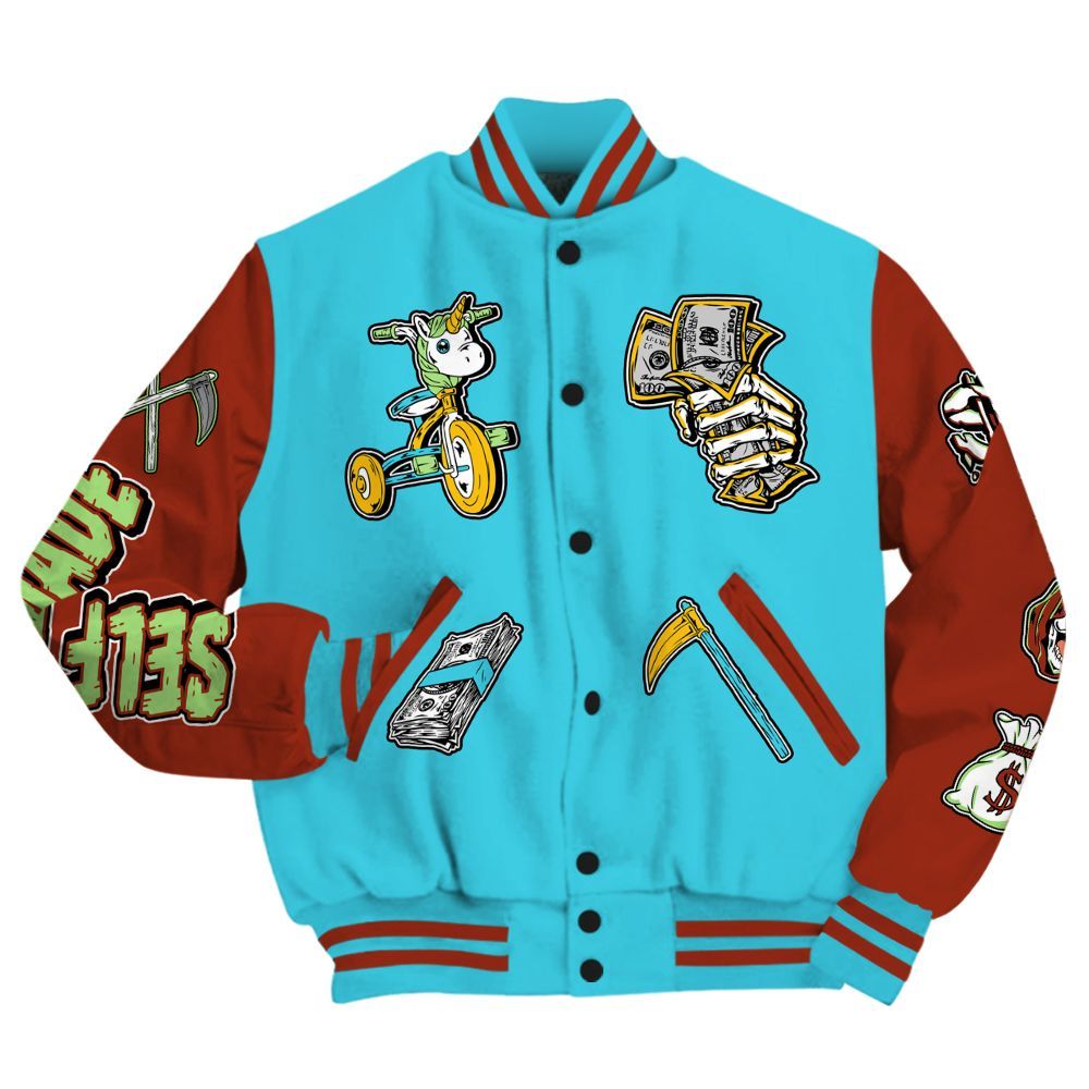 Varsity Jacket To Match SB Dunk Di'Orr Greenwood - Self Make Skeleton All Over Print