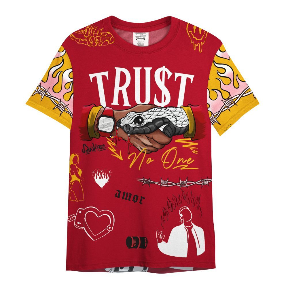 Shirt To Match Cardinal 7s - Snake Trust No One All Over Print