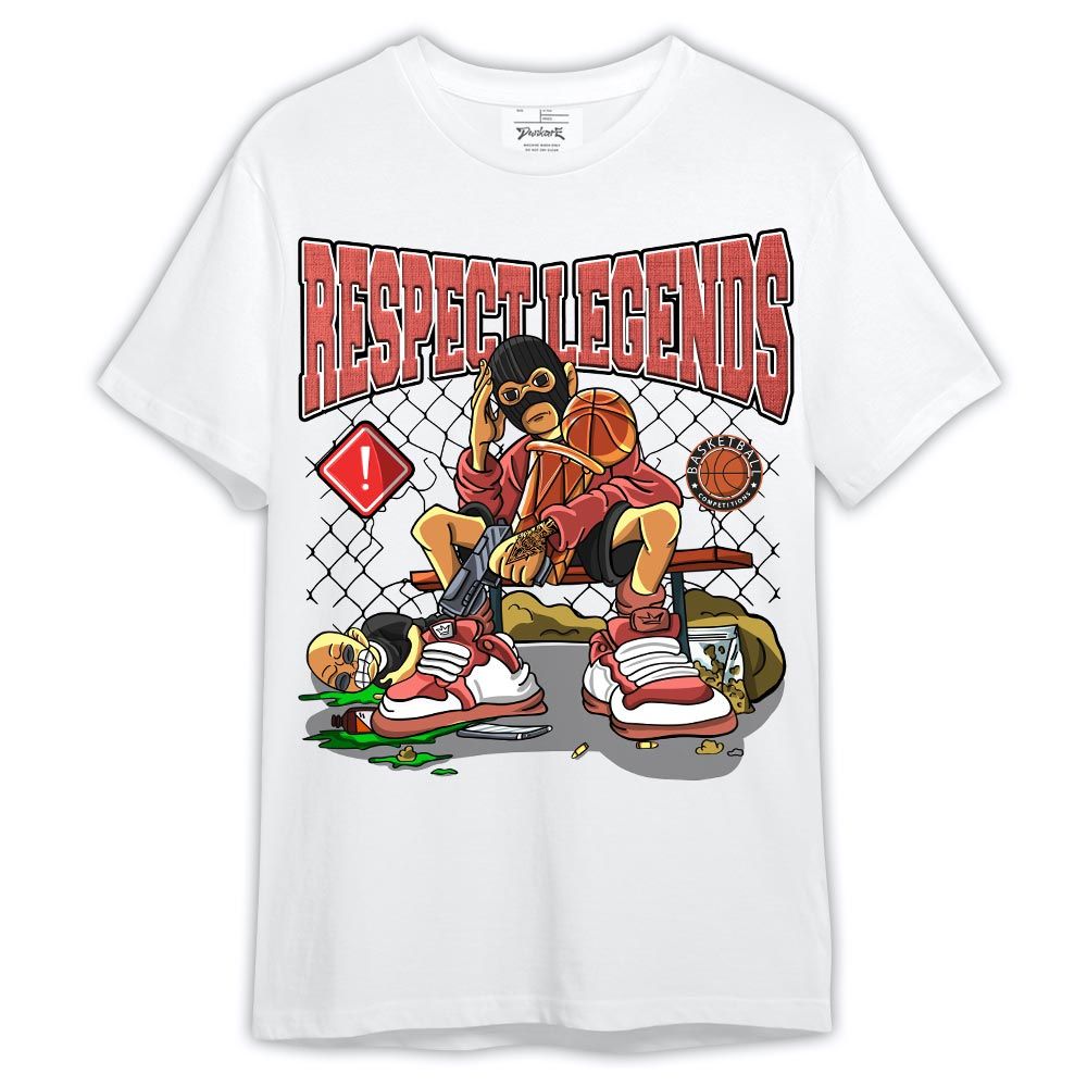 Shirt To Match Dune Red 13s - Respect Legends Basketball Shirt Outfit 1005 TCD