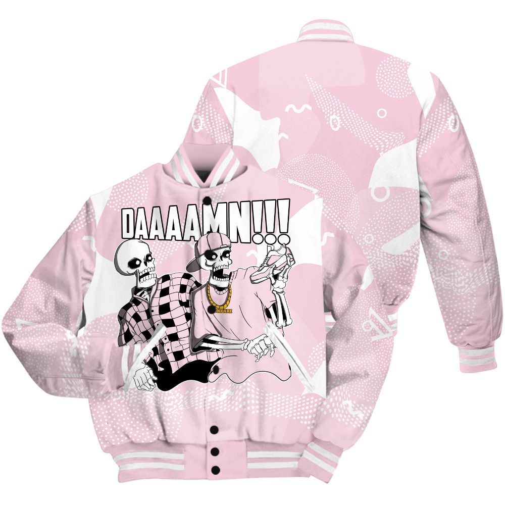 Varsity Jacket To Match Orchid 4s - Graphic Meme Damnn All Over Print