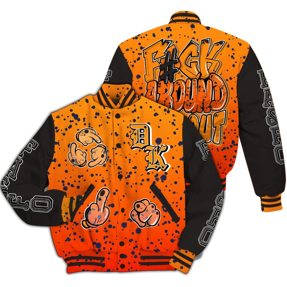 Varsity Jacket To Match Air Max DN Safari Olympic - F Around Find Out Graphic All Over Print