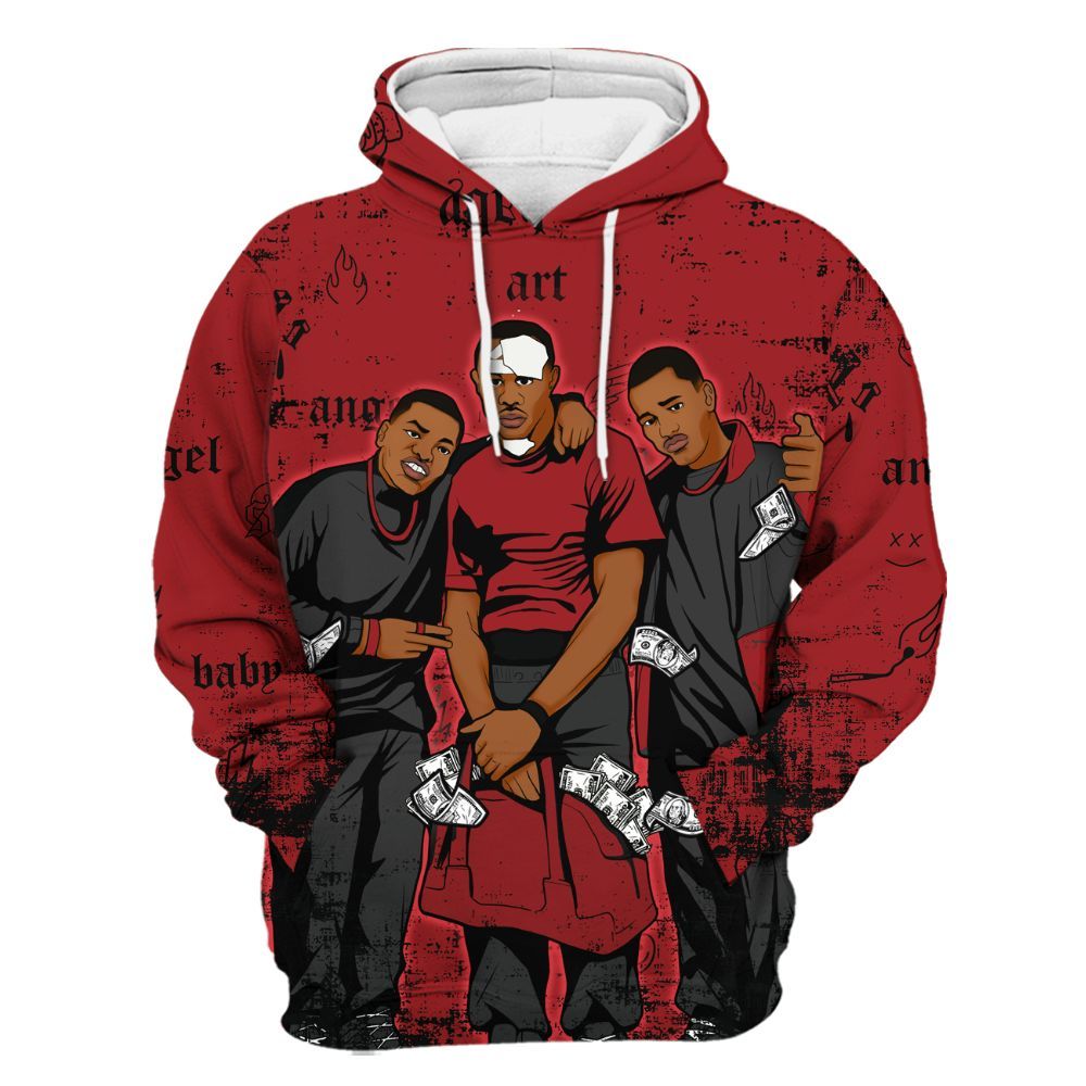 Hoodie To Match Alternate Flu Game 12s - Paid In Full Money All Over Print