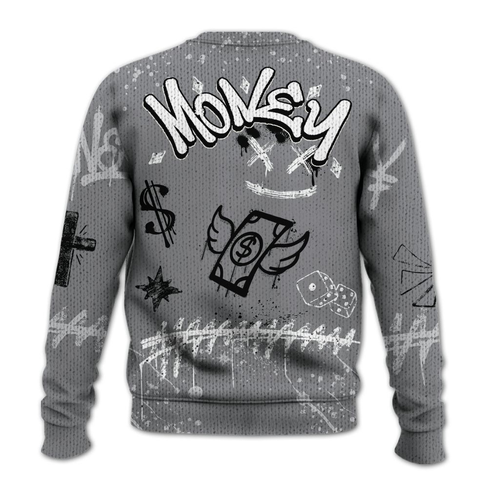 Sweater To Match Retro Wolf Grey 5s - Everybody Paid In Full Crayon Graphic