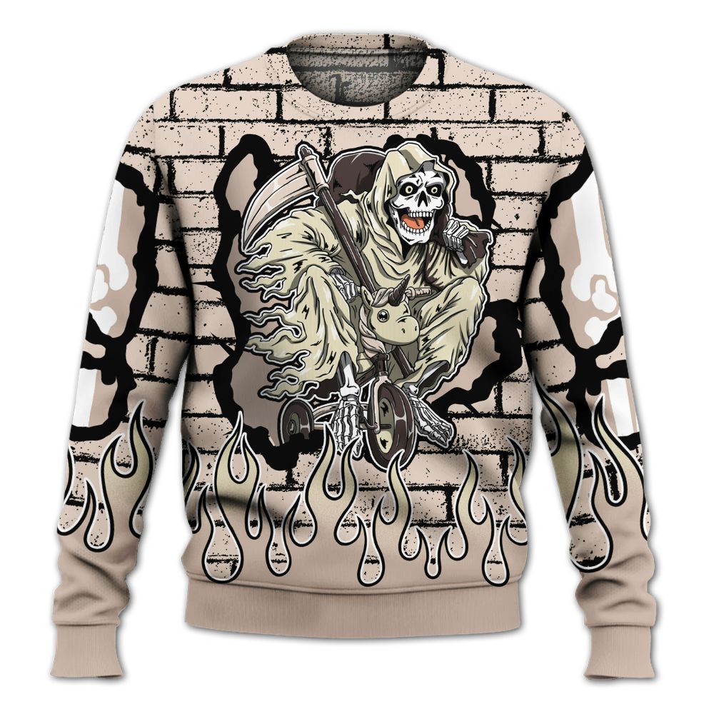 Sweatshirt To Match A Ma Maniere X Fossil Stone 4s - Self Make Skeleton Crashed All Over Print