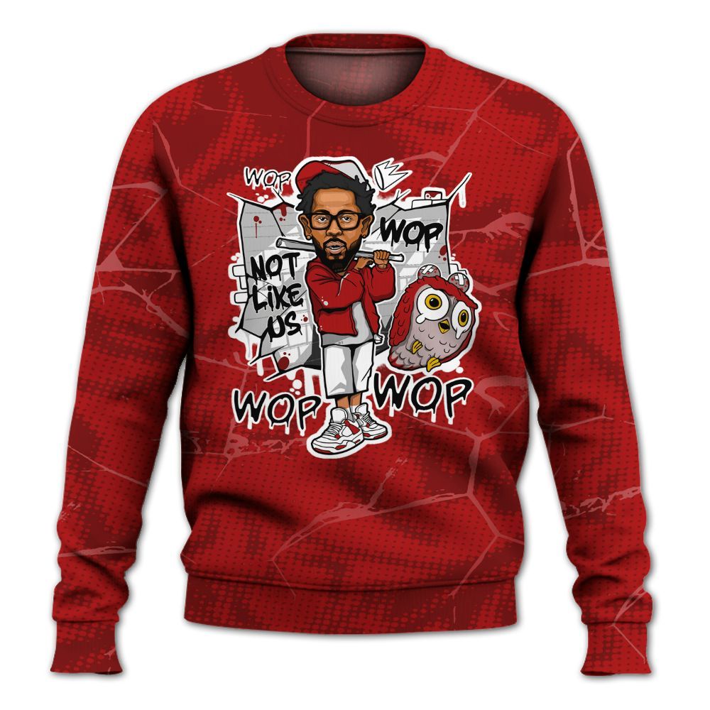 Sweatshirt To Match Red Taxi 12s - None Like ComptonCity Graphic Crack All Over Print