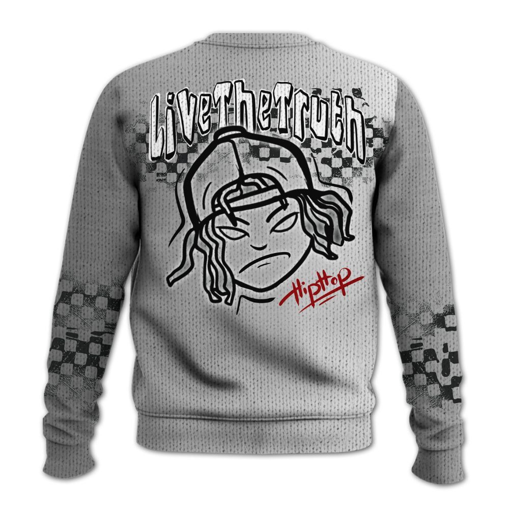 Knitted Sweater To Match Metallic Silver 14s - Feel Life Street Style