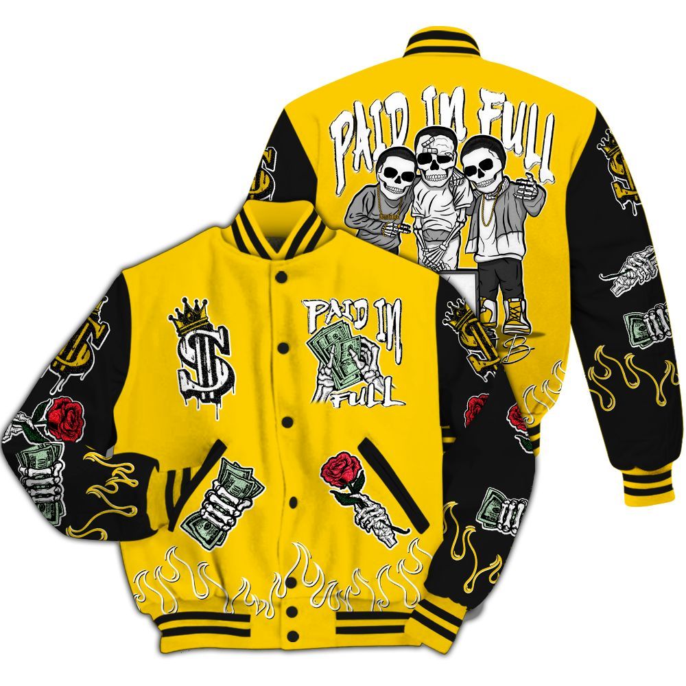 Varsity Jacket To Match Corteiz Air Max 95 Tour Yellow - Everybody Paid In All Over Print