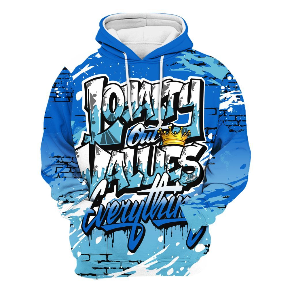 Hoodie To Match Dunk Low Argon - Values Of Loyalty Drip All Over Print