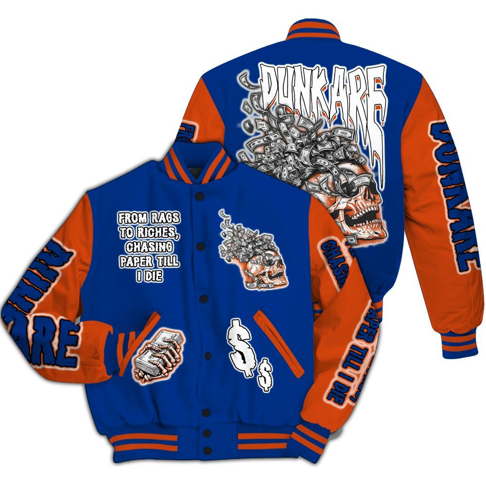 Varsity Jacket To Match Mid Knicks 1s - From Rags To Riches All Over Print