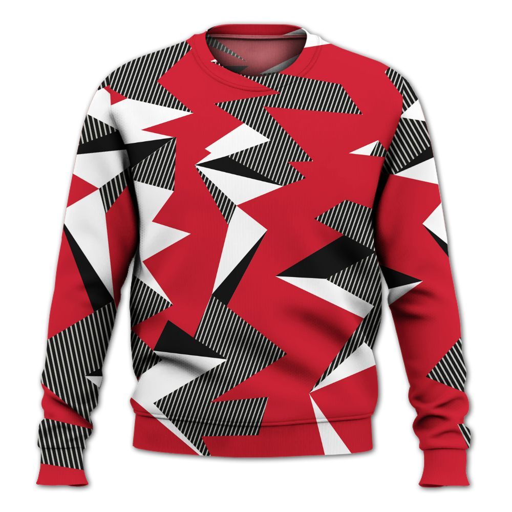 Sweatshirt To Match Flight Club 4s - Geometric Camouflage Pattern All Over Print